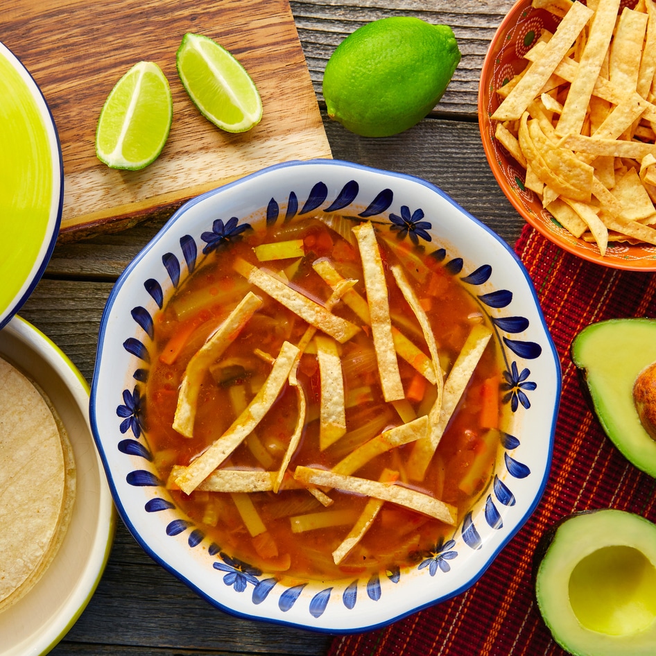 Spring Tortilla Soup With Avocado